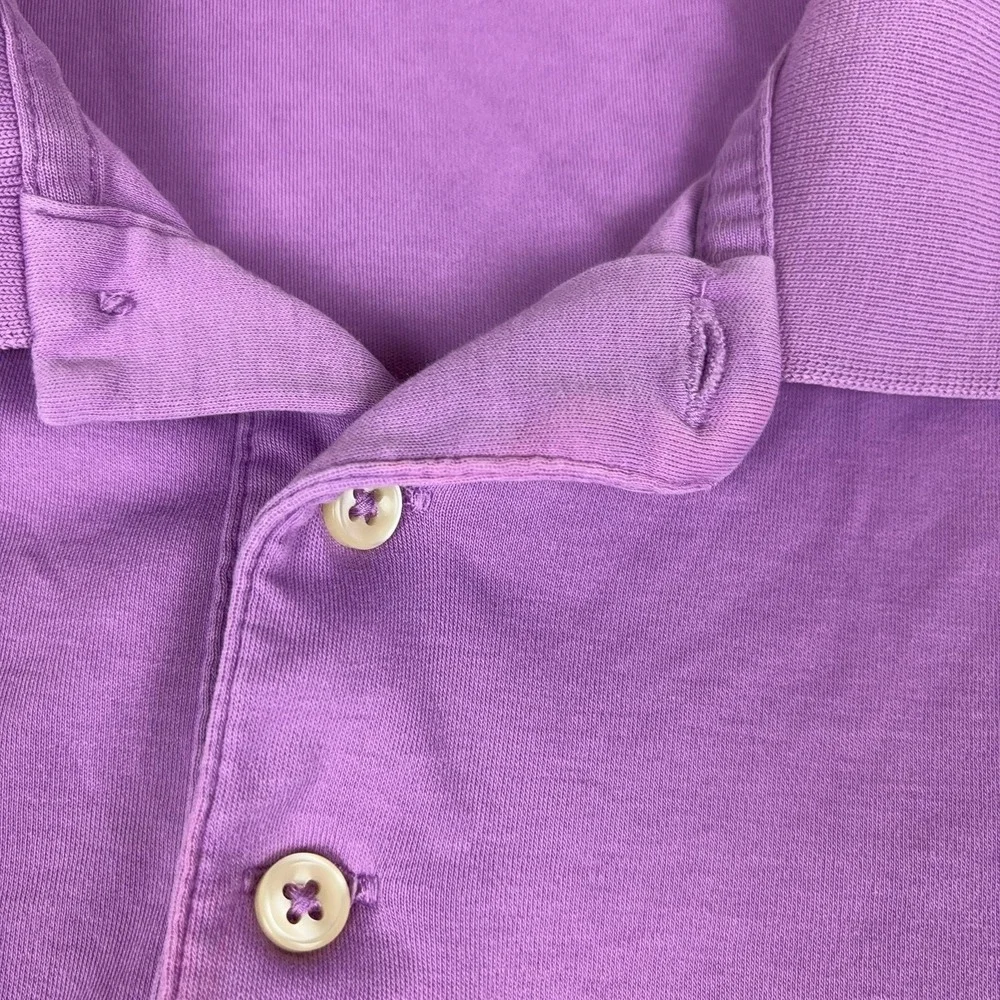 Polo Ralph Lauren Polo Shirt Mens L Purple Cotton Classic Short Sleeve Logo